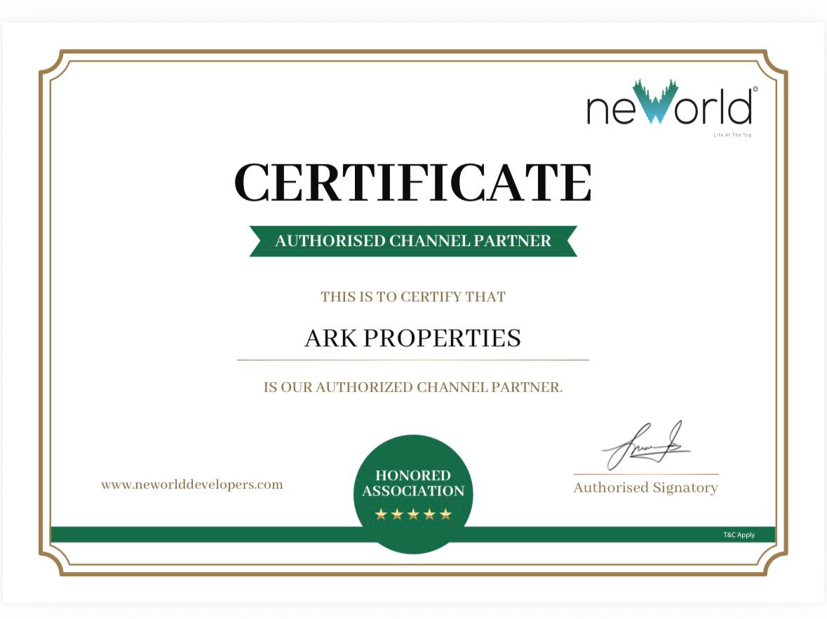 NeWorld Developers Channel Partner Certificate